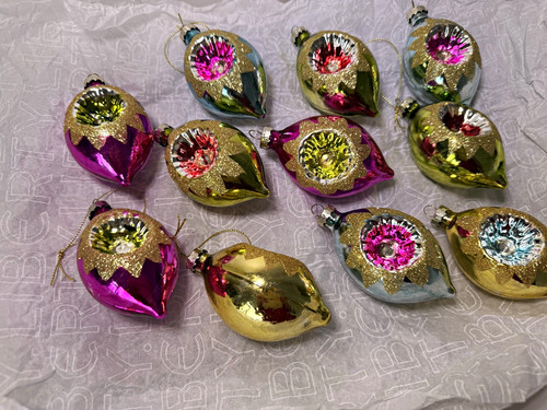 Multicolour glass teardrop - multicolour,