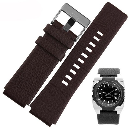 Convex mouth leather watchband - leather,